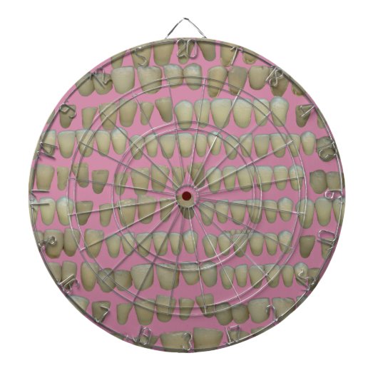 DENTIST DENTISTRY ORTHODONTICS ROTTEN TEETH MOUTH DARTBORD (Voorkant)