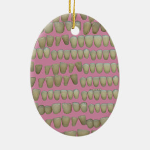 DENTIST DENTISTRY ORTHODONTICS ROTTEN TEETH MOUTH KERAMISCH ORNAMENT