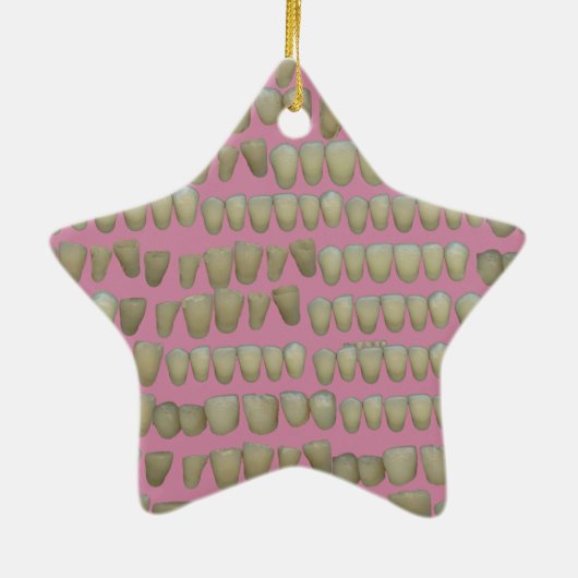 DENTIST DENTISTRY ORTHODONTICS ROTTEN TEETH MOUTH KERAMISCH ORNAMENT (Achterkant)