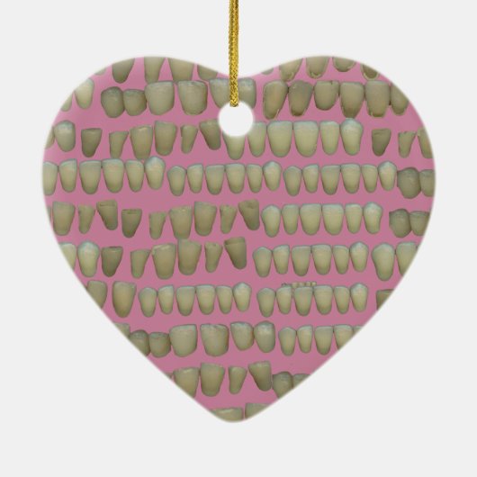 DENTIST DENTISTRY ORTHODONTICS ROTTEN TEETH MOUTH KERAMISCH ORNAMENT (Achterkant)