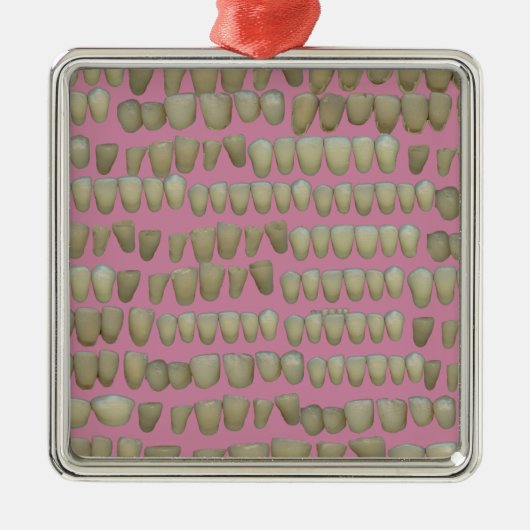 DENTIST DENTISTRY ORTHODONTICS ROTTEN TEETH MOUTH METALEN ORNAMENT (Voorkant)