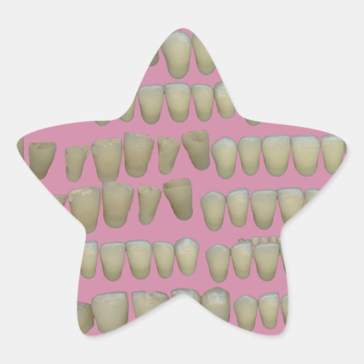 DENTIST DENTISTRY ORTHODONTICS ROTTEN TEETH MOUTH STER STICKER (Voorkant)