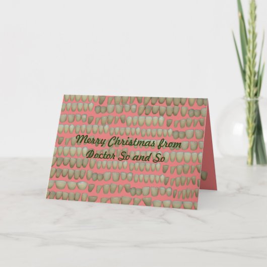 Dentist Dentistry Rotten Teeth Help Orthodontie Feestdagen Kaart (Voorkant)