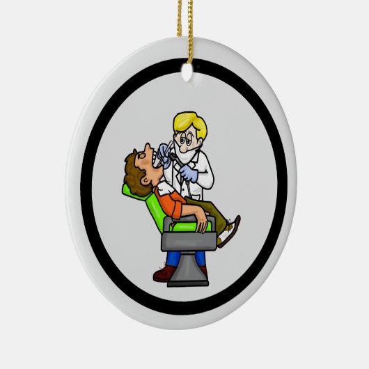 Dentist die werkt op het Ornament van de patiënt (Rechts)