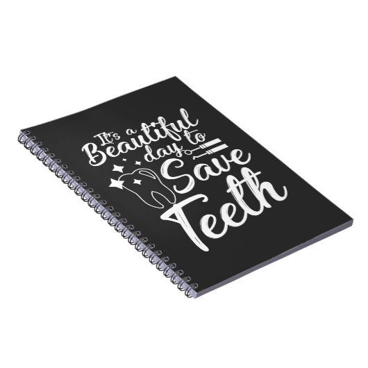 Dentist Doctor Gift Beauful Day for Save Teeth Notitieboek (Rechterzijde)