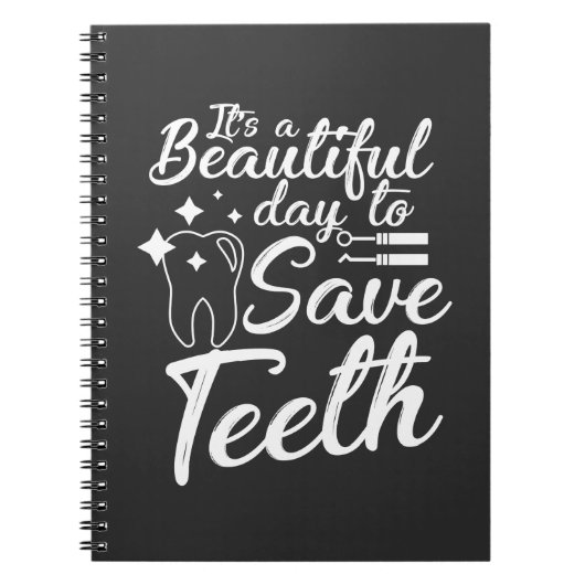 Dentist Doctor Gift Beauful Day for Save Teeth Notitieboek (Voorkant)