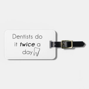 Dentist doe het! bagagelabel