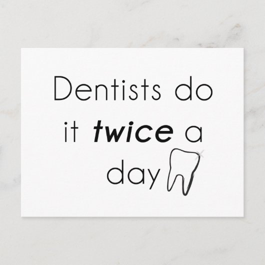 Dentist doe het! briefkaart (Voorkant)