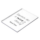 Dentist doe het! notitieboek (Linkerzijde)