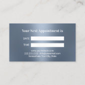 Dentist Dusty Blue Glitter Tooth Metallic Dental Afsprakenkaartje (Achterkant)