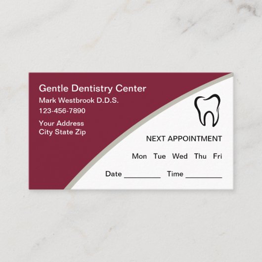 Dentist Editable Appointing Visitekaartjes Design (Voorkant)