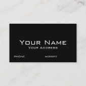 Dentist, eenvoudige zwart-wittekst visitekaartje (Achterkant)