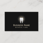 Dentist Elegant Black & Gold Dental Visitekaartje (Voorkant)