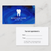 Dentist Elegant Blue Dental Care Appointment Afsprakenkaartje (Voorkant / Achterkant)