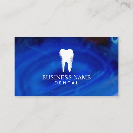 Dentist Elegant Blue Dental Care Appointment Afsprakenkaartje (Voorkant)