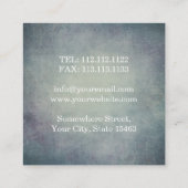 Dentist Elegant Floral Tooth Dental Care Vierkante Visitekaartje (Achterkant)