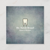 Dentist Elegant Floral Tooth Dental Care Vierkante Visitekaartje (Voorkant)