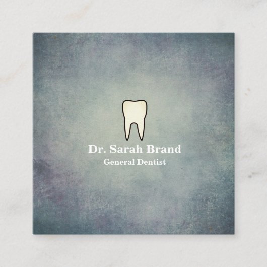 Dentist Elegant Floral Tooth Dental Care Vierkante Visitekaartje (Voorkant)