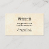 Dentist Elegant Floral Tooth Dental Care Visitekaartje (Achterkant)