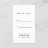 Dentist Elegant Waterverf Dental Appointment Afsprakenkaartje (Achterkant)