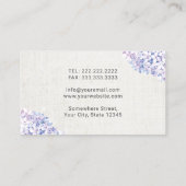 Dentist  Floral Glitter Tooth Dental Care Visitekaartje (Achterkant)