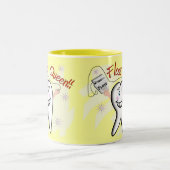 Dentist "Floss Queen" T-Shirts en Gifts Tweekleurige Koffiemok (Center)