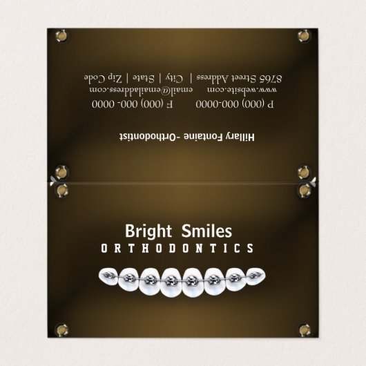 Dentist Folded Visitekaartje met Benoemingskaart  (Buitenkant ongevouwen)