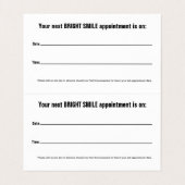 Dentist Folded Visitekaartje met Benoemingskaart  (Binnenkant ongevouwen)