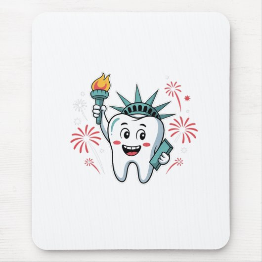 Dentist Funny American van de Dentist Squad van 4 Muismat (Voorkant)