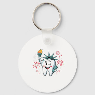 Dentist Funny American van de Dentist Squad van 4 Sleutelhanger