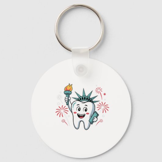 Dentist Funny American van de Dentist Squad van 4  Sleutelhanger (Voorkant)