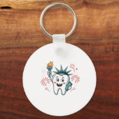 Dentist Funny American van de Dentist Squad van 4  Sleutelhanger (Voorkant)