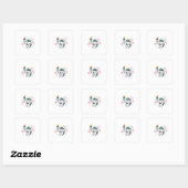 Dentist Funny American van de Dentist Squad van 4 Vierkante Sticker (Vel)