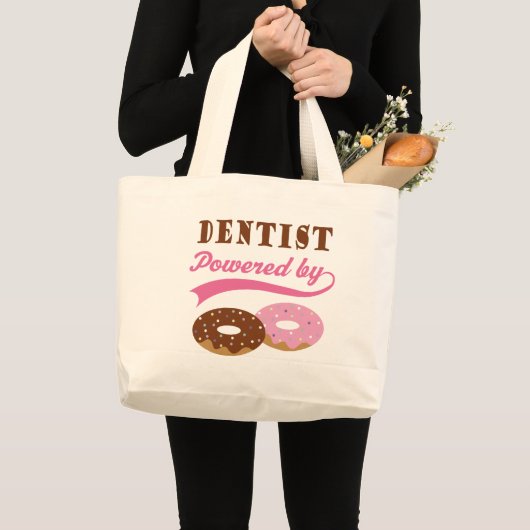 Dentist Funny Gift Grote Tote Bag (Voorkant (product))