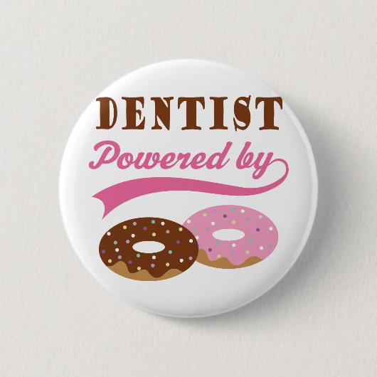 Dentist Funny Gift Ronde Button 5,7 Cm (Voorkant)