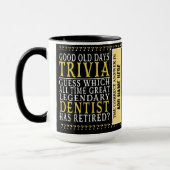 Dentist Funny Personalized Remoe, Retirement Mok (Links)
