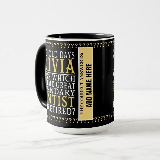 Dentist Funny Personalized Remoe, Retirement Mok (Voorkant links)