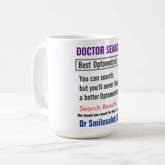 Dentist Funny Search Gift Mug Koffiemok (Voorkant links)
