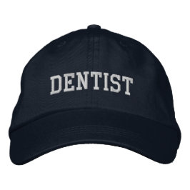 Dentist geborduurd Pet Pet | Navy Blue en White