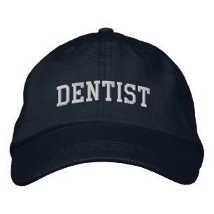 Dentist geborduurd Pet Pet Navy Blue en White