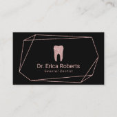 Dentist Geometric Roos Gold Lijst Dental Care Visitekaartje (Voorkant)