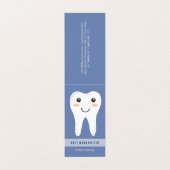 Dentist glimlach tand-afspeelkaart visitekaartje (Buitenkant ongevouwen)