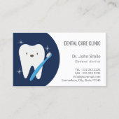 Dentist glimlachend tandheelkundige afspraak afsprakenkaartje (Voorkant)