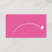 Dentist | Glimlende tand Visitekaartje (Achterkant)