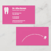 Dentist | Glimlende tand Visitekaartje (Voorkant / Achterkant)