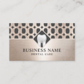 Dentist Gold Geometric Pattern Chic Dental Office Visitekaartje (Voorkant)