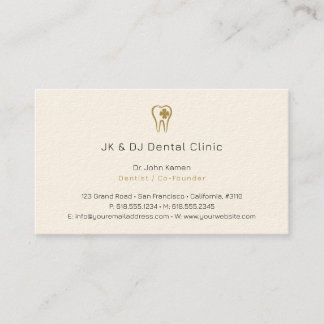 Dentist | Gold Lucky Tand Visitekaartje
