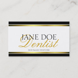 Dentist Gold Metallic-script Visitekaartje