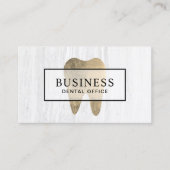 Dentist Gold Tooth Elegant Dental Appointment Afsprakenkaartje (Voorkant)