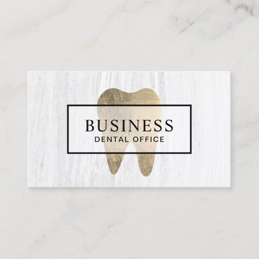 Dentist Gold Tooth Elegant Dental Appointment Afsprakenkaartje (Voorkant)